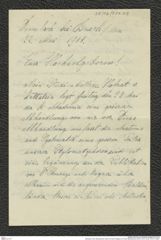 Nachlass Franz Steindachner, Brief von Anton Wagner an Franz Steindachner (22.05.1914), Inv.Nr. 570.01, Seite 1